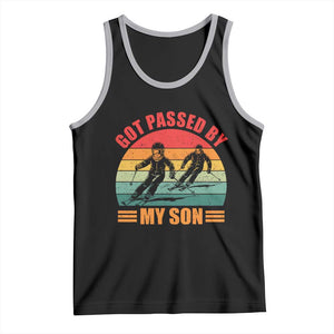 Funny Skiing Ski Dad Tank Top Got Passed By My Son Retro Vintage TS11 Black Athletic Heather Print Your Wear