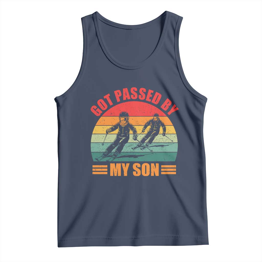 Funny Skiing Ski Dad Tank Top Got Passed By My Son Retro Vintage TS11 Navy Print Your Wear