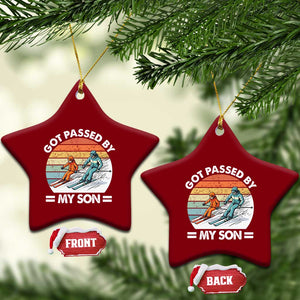 Funny Ski Dad Ceramic Ornament Got Passed By My Son Retro Vintage TS11 Print Your Wear