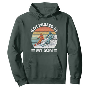 Funny Ski Dad Hoodie Got Passed By My Son Retro Vintage TS11 Dark Forest Green Print Your Wear