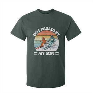 Funny Ski Dad T Shirt For Kid Got Passed By My Son Retro Vintage TS11 Dark Forest Green Print Your Wear