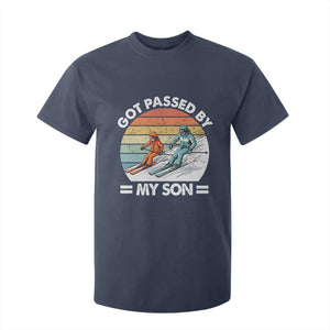 Funny Ski Dad T Shirt For Kid Got Passed By My Son Retro Vintage TS11 Navy Print Your Wear