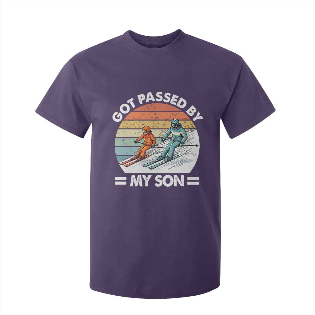 Funny Ski Dad T Shirt For Kid Got Passed By My Son Retro Vintage TS11 Purple Print Your Wear