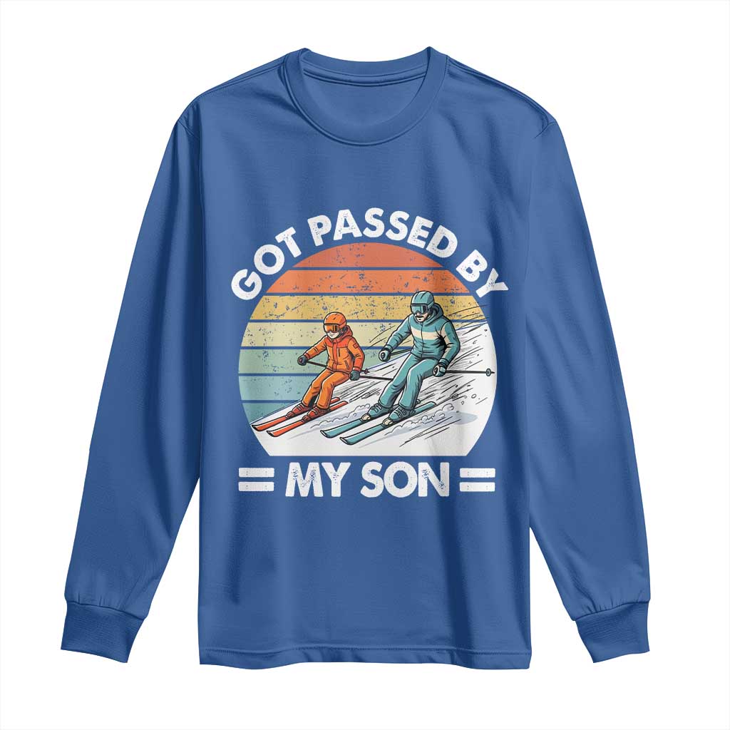 Funny Ski Dad Long Sleeve Shirt Got Passed By My Son Retro Vintage TS11 Royal Blue Print Your Wear