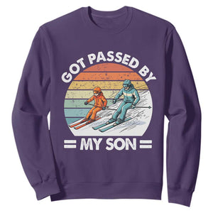 Funny Ski Dad Sweatshirt Got Passed By My Son Retro Vintage TS11 Purple Print Your Wear