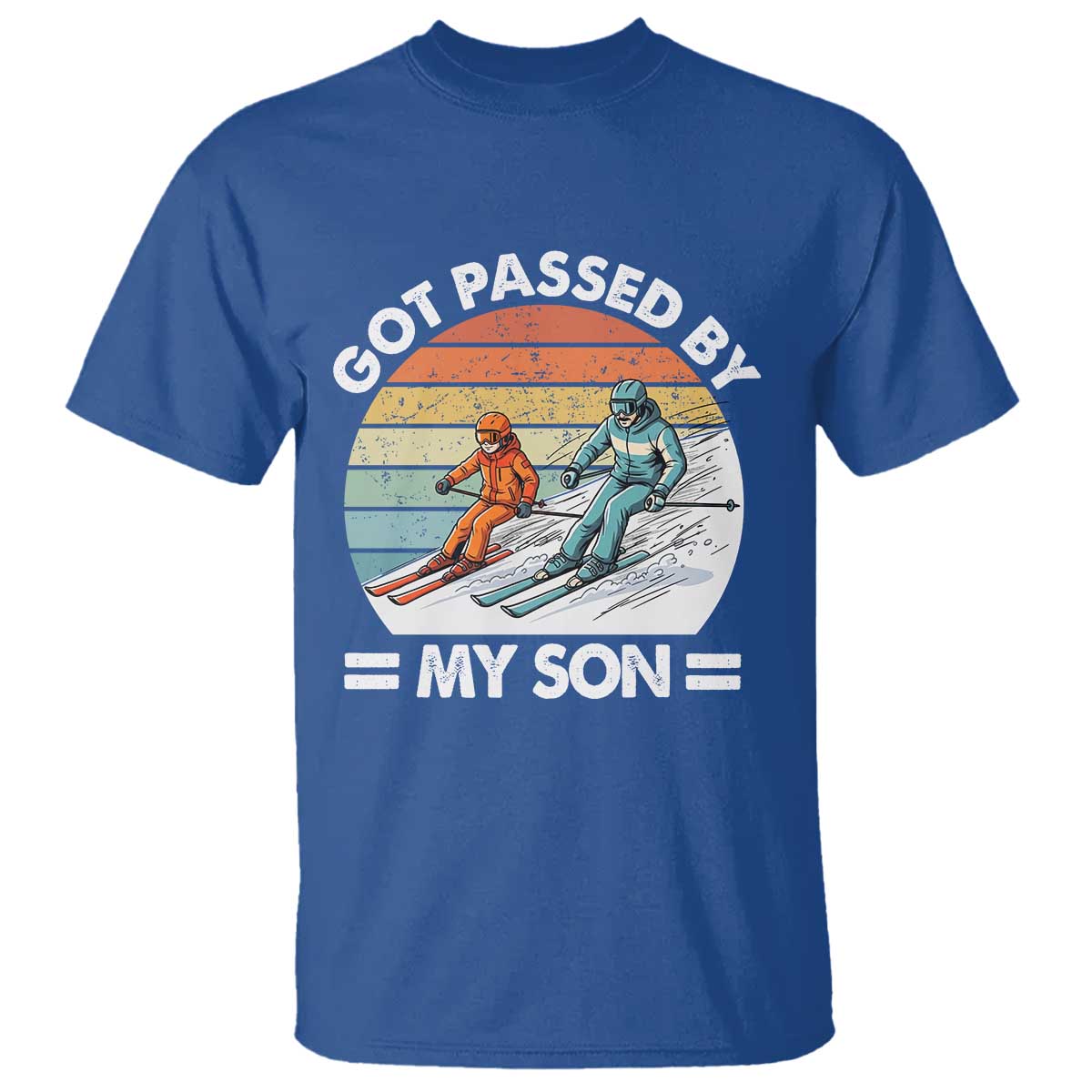 Funny Ski Dad T Shirt Got Passed By My Son Retro Vintage TS11 Royal Blue Print Your Wear