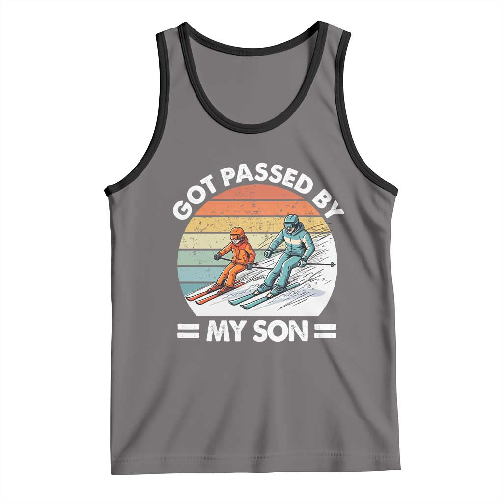 Funny Ski Dad Tank Top Got Passed By My Son Retro Vintage TS11 Deep Heather Black Print Your Wear