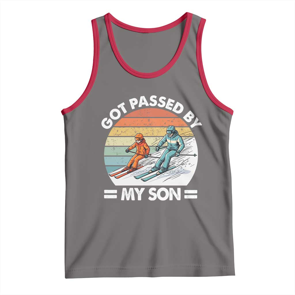 Funny Ski Dad Tank Top Got Passed By My Son Retro Vintage TS11 Deep Heather Red Print Your Wear