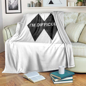 Funny I Am Difficult Double Black Diamond Ski Snowboard Throw Blanket TS11 Print Your Wear