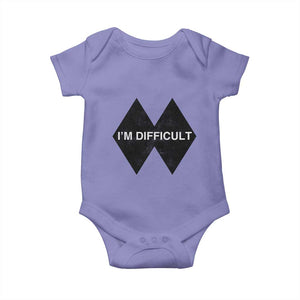 Funny I Am Difficult Double Black Diamond Ski Snowboard Baby Onesie TS11 Violet Print Your Wear