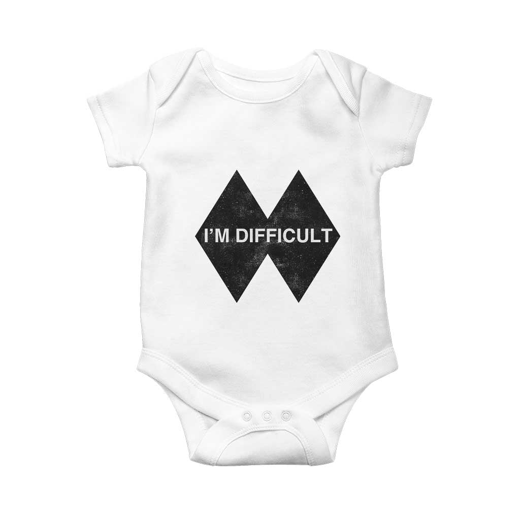 Funny I Am Difficult Double Black Diamond Ski Snowboard Baby Onesie TS11 White Print Your Wear