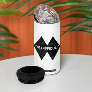 Funny I Am Difficult Double Black Diamond Ski Snowboard 4 in 1 Can Cooler Tumbler TS11 Print Your Wear