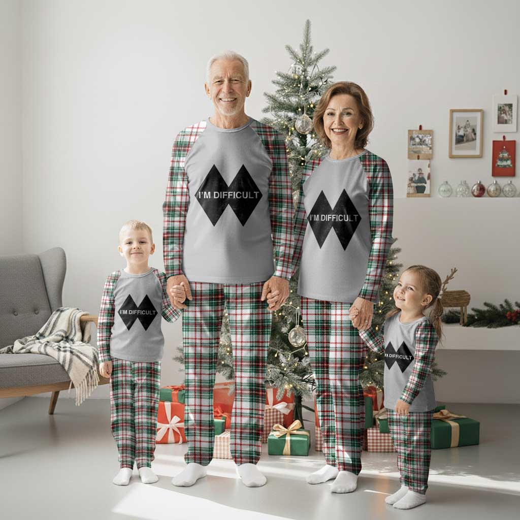 Funny I Am Difficult Double Black Diamond Ski Snowboard Plaid Pajama Set TS11 Christmas Plaid Print Your Wear