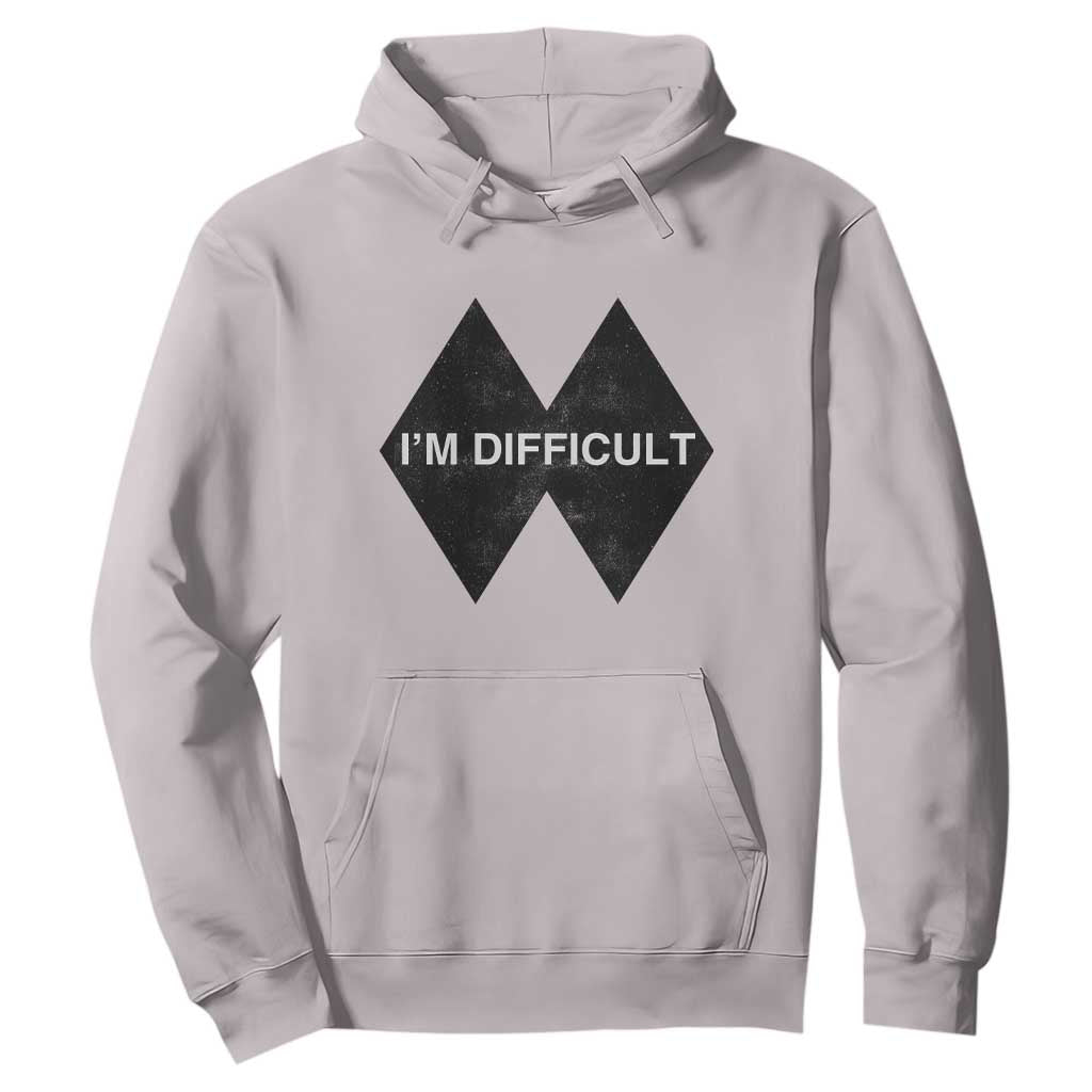 Funny I Am Difficult Double Black Diamond Ski Snowboard Hoodie TS11 Ice Gray Print Your Wear