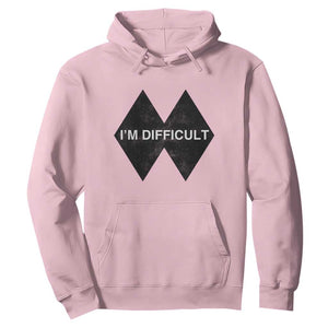 Funny I Am Difficult Double Black Diamond Ski Snowboard Hoodie TS11 Light Pink Print Your Wear