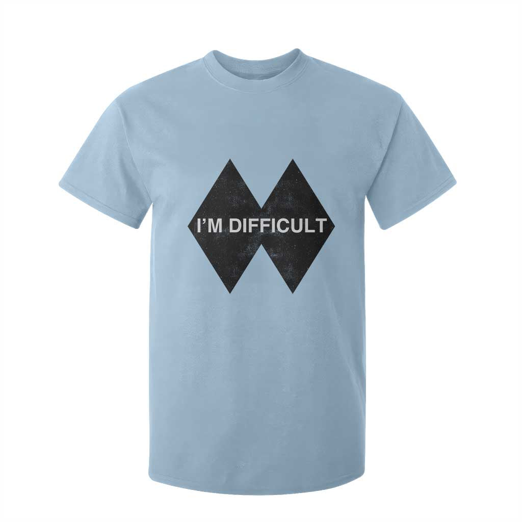 Funny I Am Difficult Double Black Diamond Ski Snowboard T Shirt For Kid TS11 Light Blue Print Your Wear