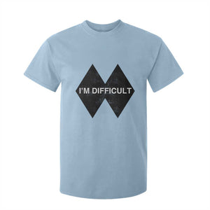Funny I Am Difficult Double Black Diamond Ski Snowboard T Shirt For Kid TS11 Light Blue Print Your Wear