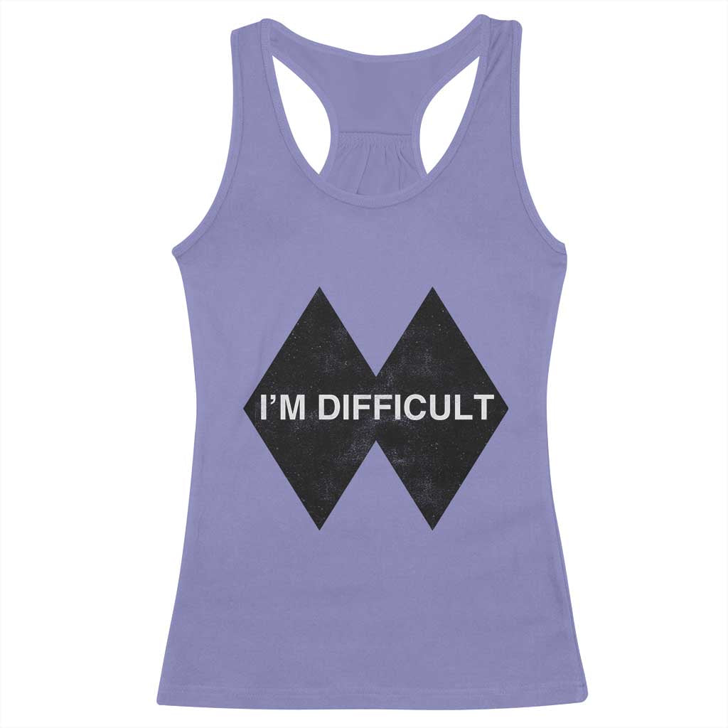 Funny I Am Difficult Double Black Diamond Ski Snowboard Racerback Tank Top TS11 Violet Print Your Wear
