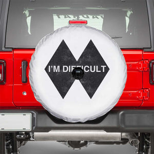 Funny I Am Difficult Double Black Diamond Ski Snowboard Spare Tire Cover TS11 White Print Your Wear