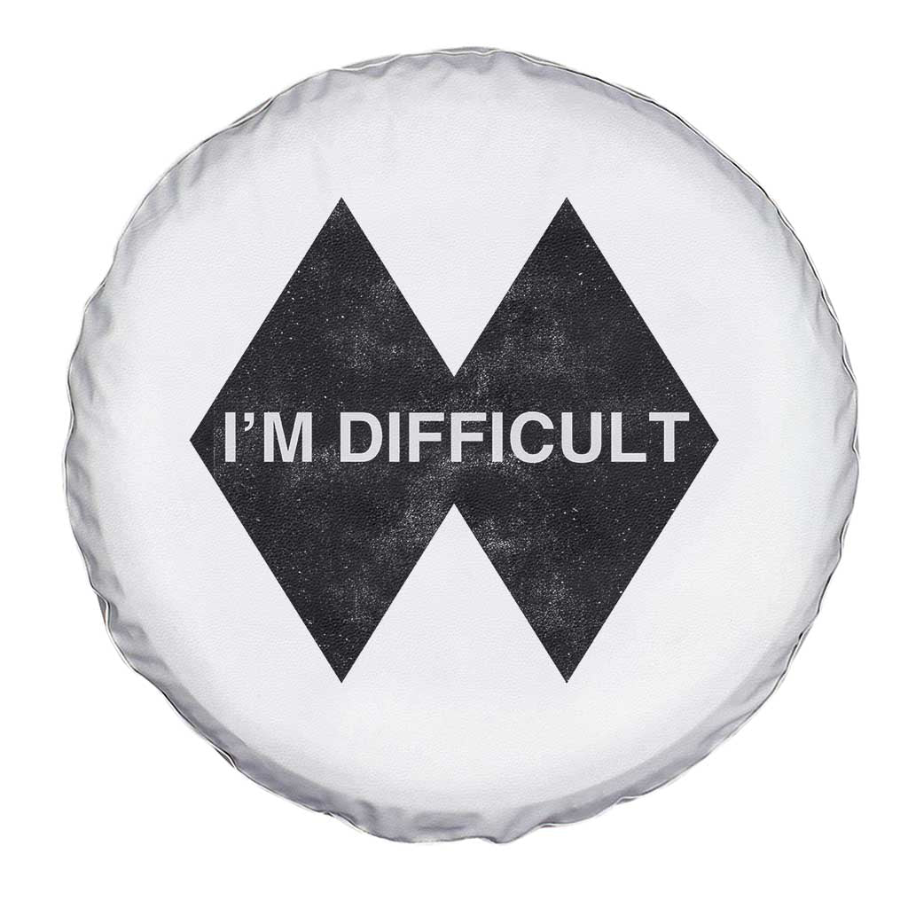 Funny I Am Difficult Double Black Diamond Ski Snowboard Spare Tire Cover TS11 Print Your Wear