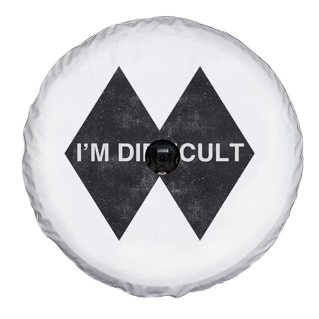 Funny I Am Difficult Double Black Diamond Ski Snowboard Spare Tire Cover TS11 Print Your Wear