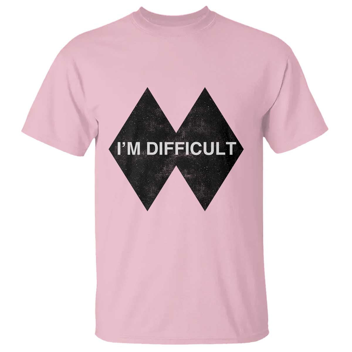 Funny I Am Difficult Double Black Diamond Ski Snowboard T Shirt TS11 Light Pink Print Your Wear