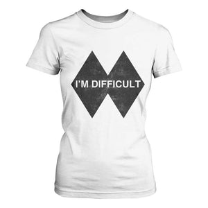 Funny I Am Difficult Double Black Diamond Ski Snowboard T Shirt For Women TS11 White Print Your Wear