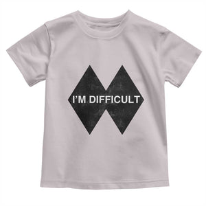 Funny I Am Difficult Double Black Diamond Ski Snowboard Toddler T Shirt TS11 Ice Gray Print Your Wear