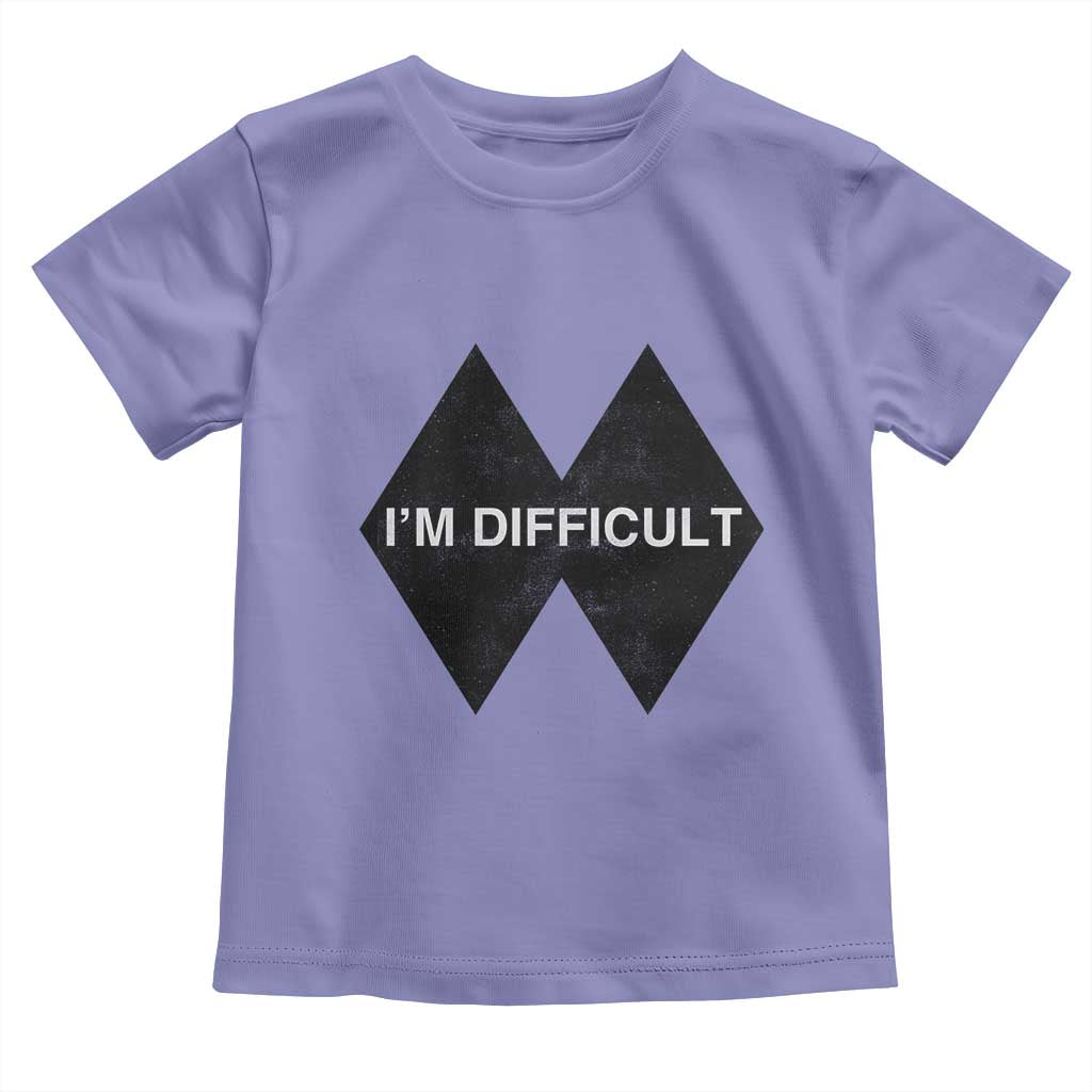 Funny I Am Difficult Double Black Diamond Ski Snowboard Toddler T Shirt TS11 Violet Print Your Wear