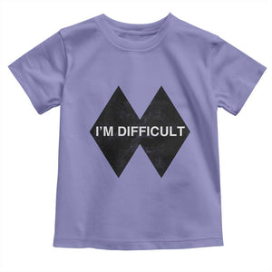 Funny I Am Difficult Double Black Diamond Ski Snowboard Toddler T Shirt TS11 Violet Print Your Wear