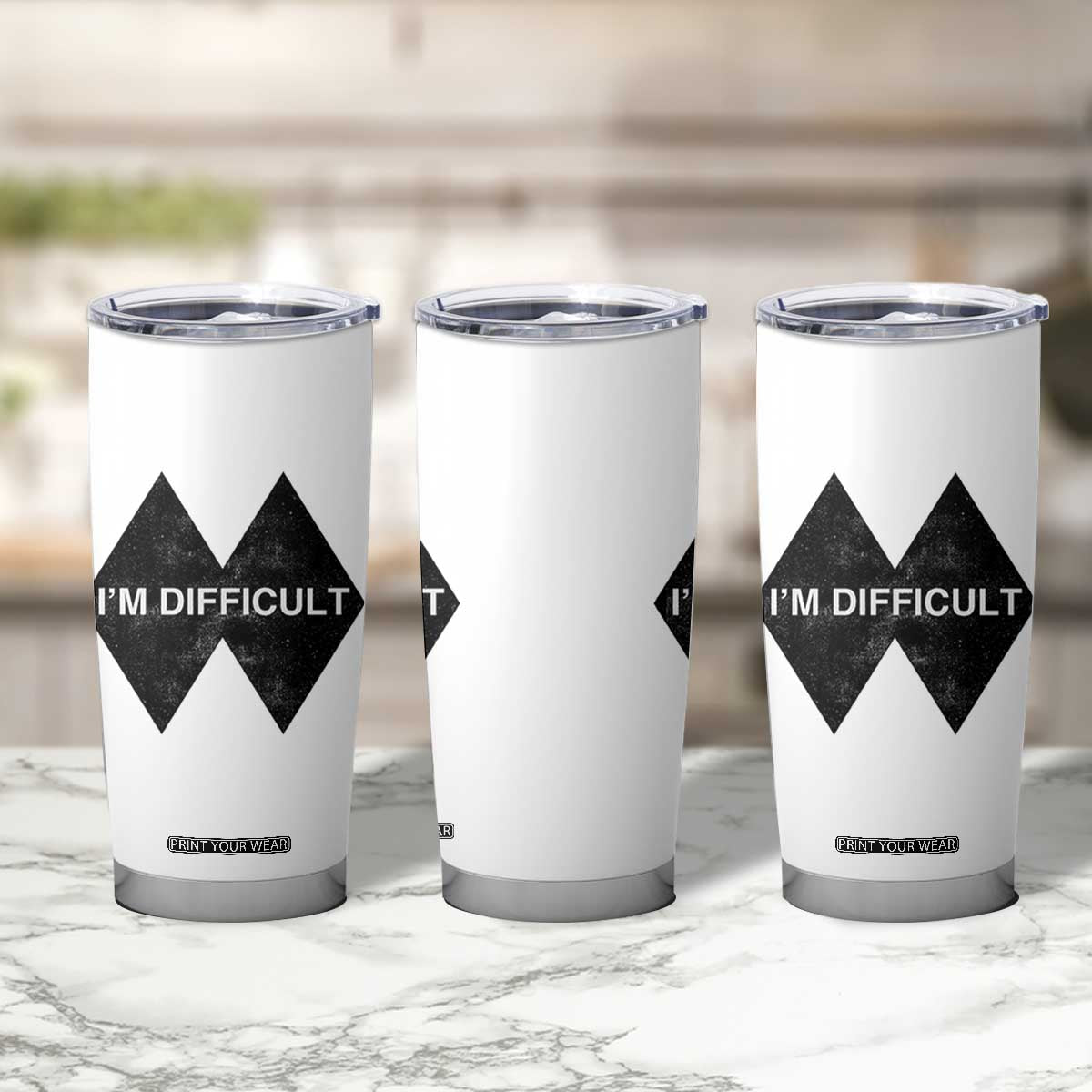 Funny I Am Difficult Double Black Diamond Ski Snowboard Tumbler Cup TS11 Print Your Wear