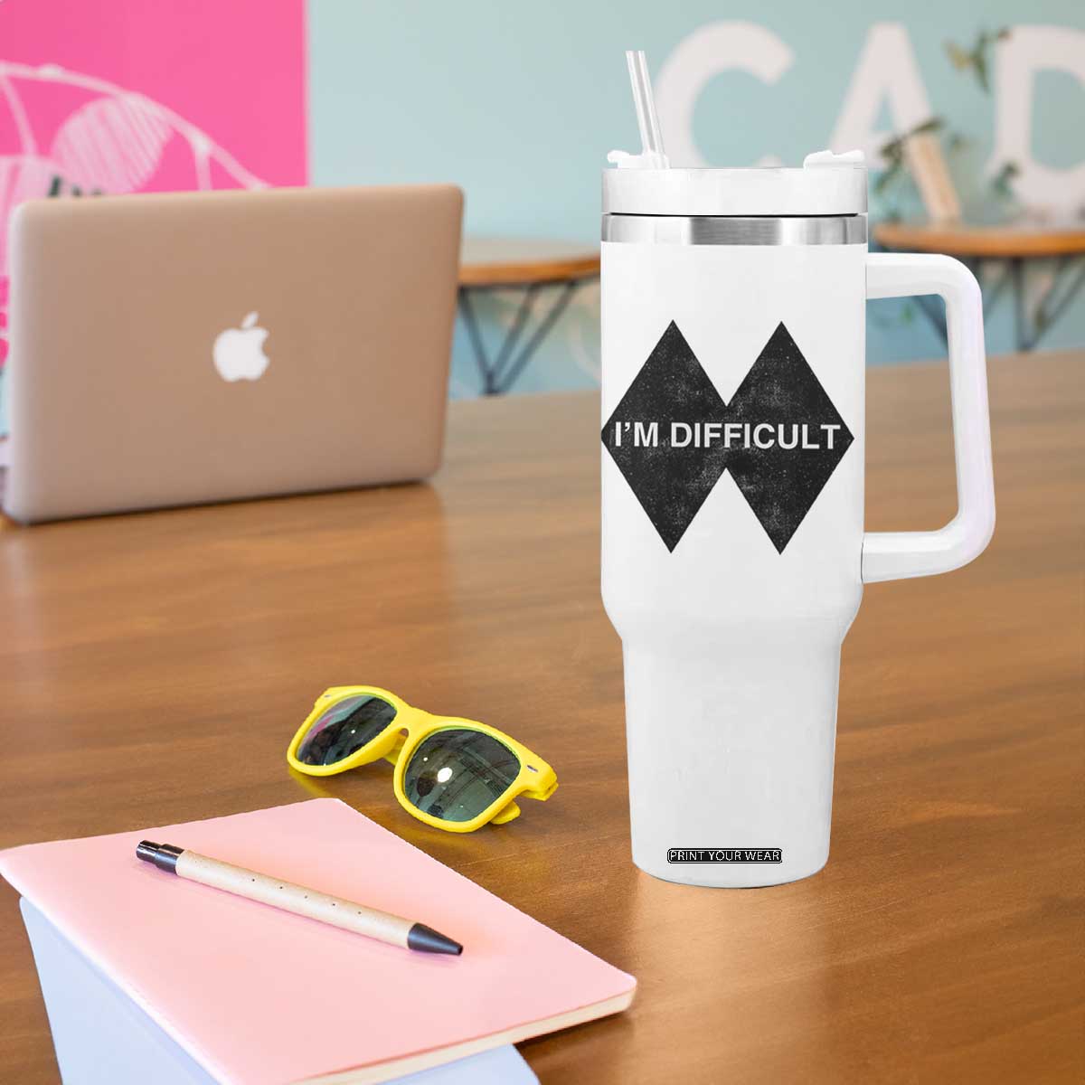 Funny I Am Difficult Double Black Diamond Ski Snowboard Tumbler With Handle TS11 Print Your Wear