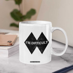 Funny I Am Difficult Double Black Diamond Ski Snowboard Coffee Mug TS11 Print Your Wear