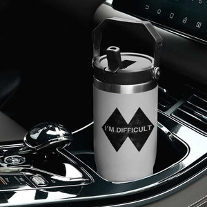 Funny I Am Difficult Double Black Diamond Ski Snowboard Flip Straw Tumbler TS11 Print Your Wear