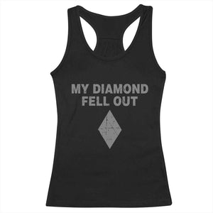 Funny Skiing Snowboarding Racerback Tank Top My Diamond Fell Out Ski Puns Double Black Diamond TS11 Black Print Your Wear