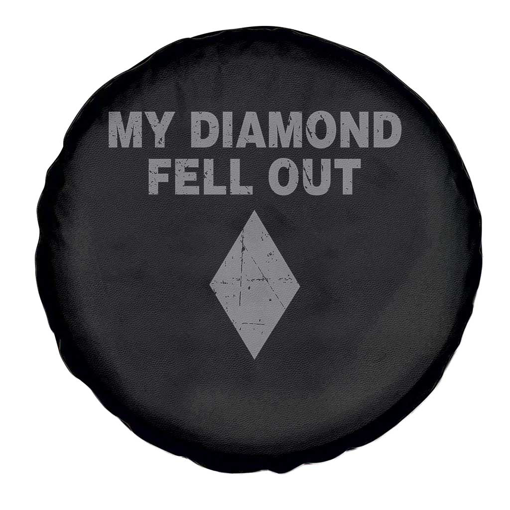 Funny Skiing Snowboarding Spare Tire Cover My Diamond Fell Out Ski Puns Double Black Diamond TS11 Print Your Wear