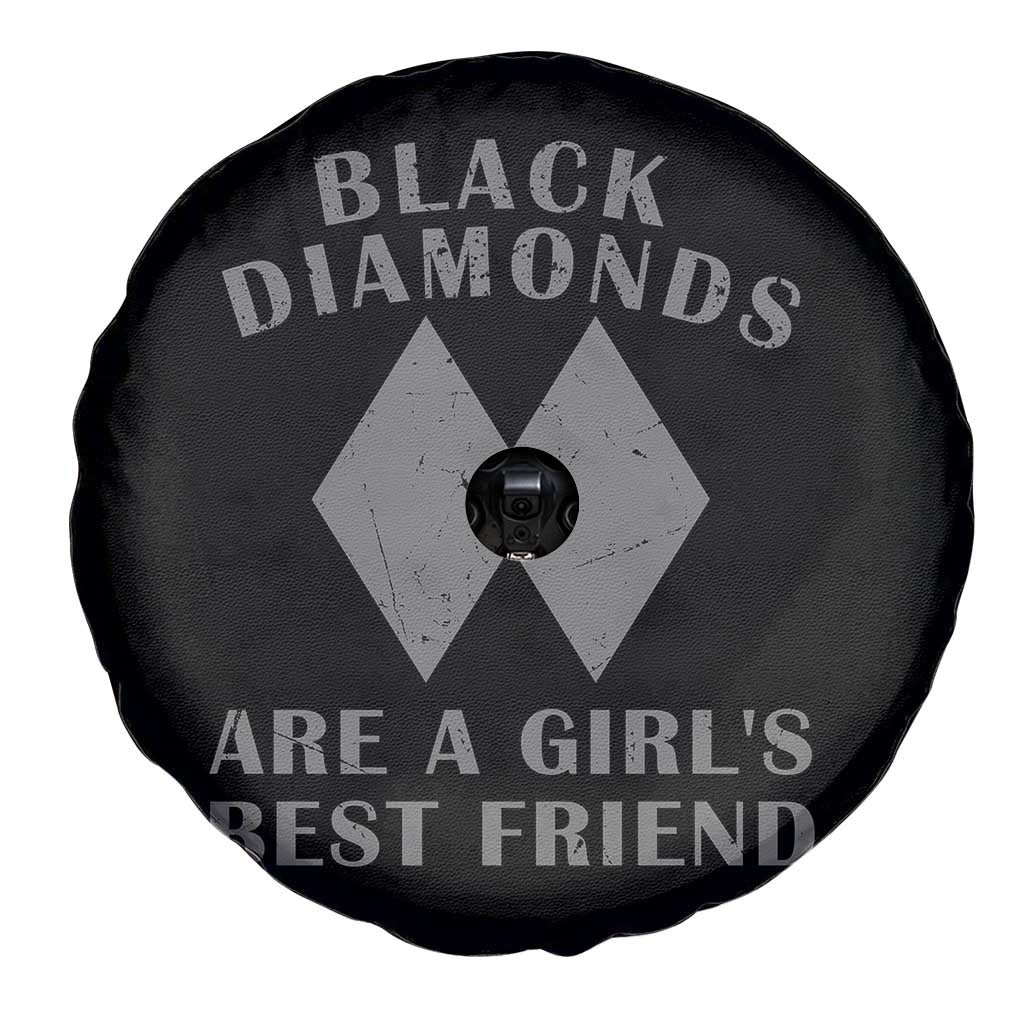 Funny Black Diamonds Are A Girls Best Friend Snow Skiing Spare Tire Cover TS11 Print Your Wear