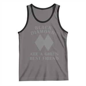 Funny Black Diamonds Are A Girls Best Friend Snow Skiing Tank Top TS11 Deep Heather Black Print Your Wear
