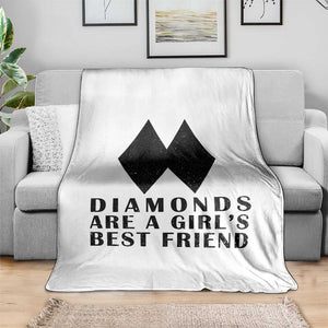 Funny Skiing Snowboarding Throw Blanket Diamonds Are A Girls Best Friend TS11 Print Your Wear