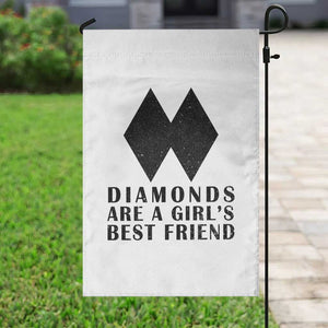 Funny Skiing Snowboarding Garden Flag Diamonds Are A Girls Best Friend TS11 Print Your Wear
