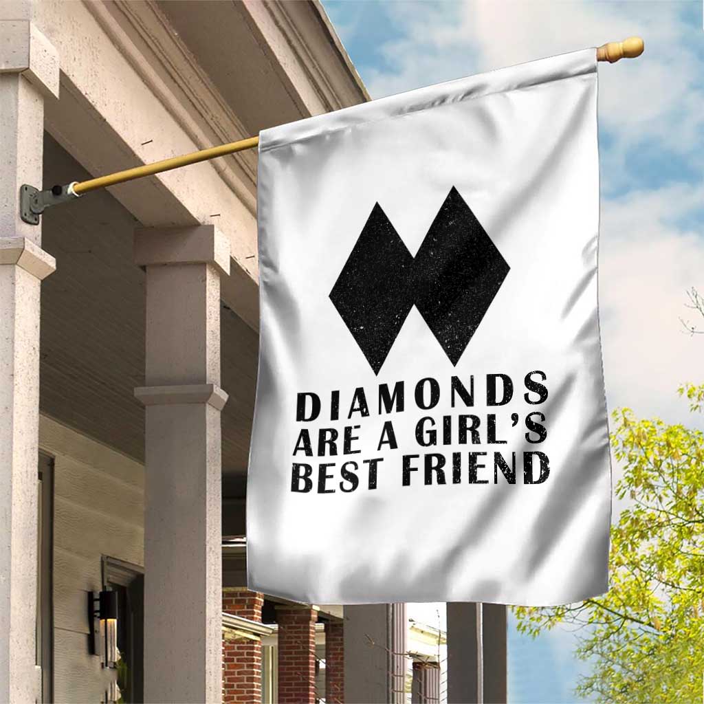 Funny Skiing Snowboarding Garden Flag Diamonds Are A Girls Best Friend TS11 Print Your Wear