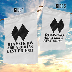 Funny Skiing Snowboarding Garden Flag Diamonds Are A Girls Best Friend TS11 Print Your Wear
