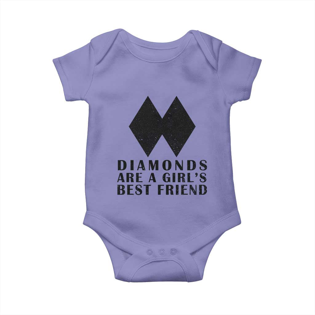 Funny Skiing Snowboarding Baby Onesie Diamonds Are A Girls Best Friend TS11 Violet Print Your Wear