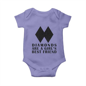 Funny Skiing Snowboarding Baby Onesie Diamonds Are A Girls Best Friend TS11 Violet Print Your Wear