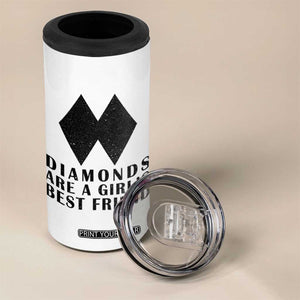 Funny Skiing Snowboarding 4 in 1 Can Cooler Tumbler Diamonds Are A Girls Best Friend TS11 Print Your Wear