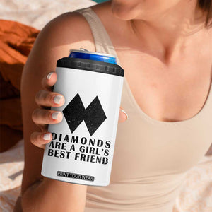 Funny Skiing Snowboarding 4 in 1 Can Cooler Tumbler Diamonds Are A Girls Best Friend TS11 Print Your Wear