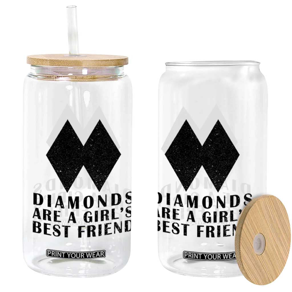 Funny Skiing Snowboarding Glass Can Diamonds Are A Girls Best Friend TS11 Print Your Wear
