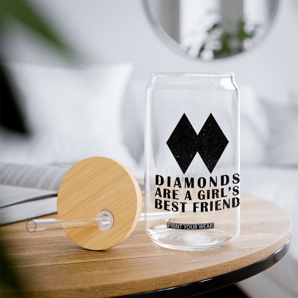 Funny Skiing Snowboarding Glass Can Diamonds Are A Girls Best Friend TS11 Print Your Wear