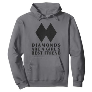 Funny Skiing Snowboarding Hoodie Diamonds Are A Girls Best Friend TS11 Charcoal Print Your Wear