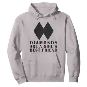 Funny Skiing Snowboarding Hoodie Diamonds Are A Girls Best Friend TS11 Ice Gray Print Your Wear